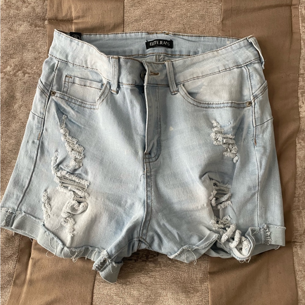 Elite Jeans Distressed Jean Shorts